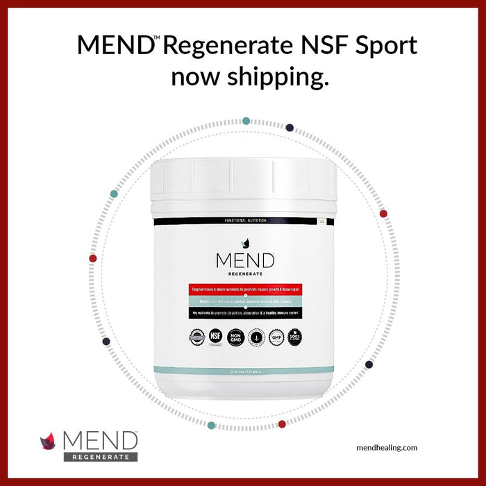 MEND™ REGENERATE NSF SPORT NOW SHIPPING TO NFL, NBA and MLB CLIENTS